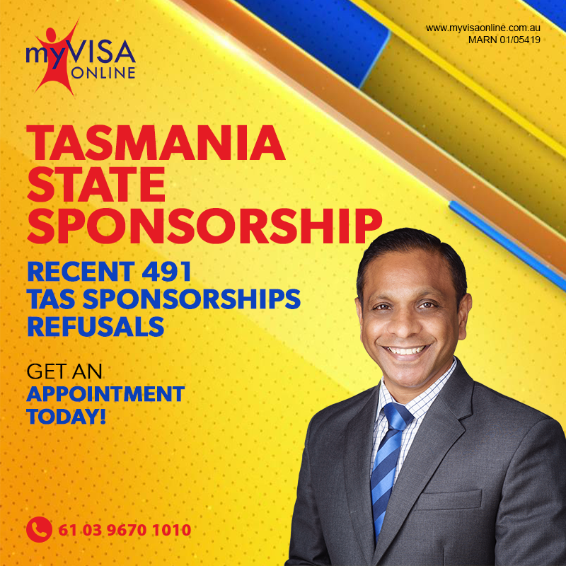 Tasmania State Sponsorship update for recent 491 refusals