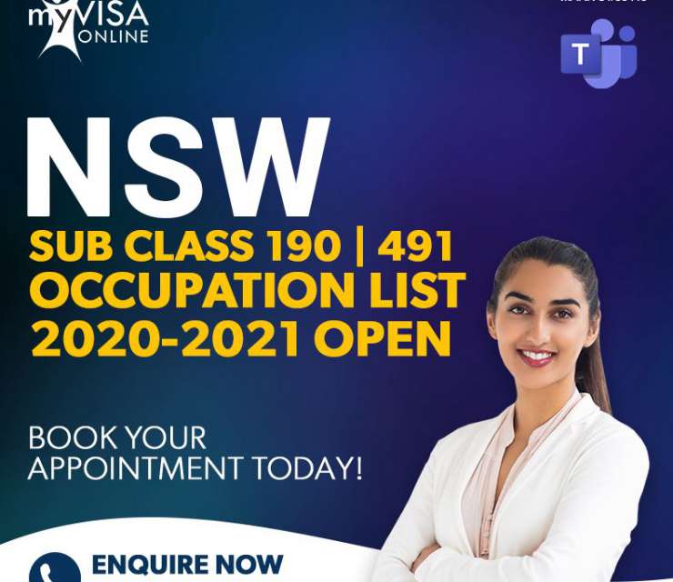 NSW 190 | 491 Occupation List Open for 2020-2021