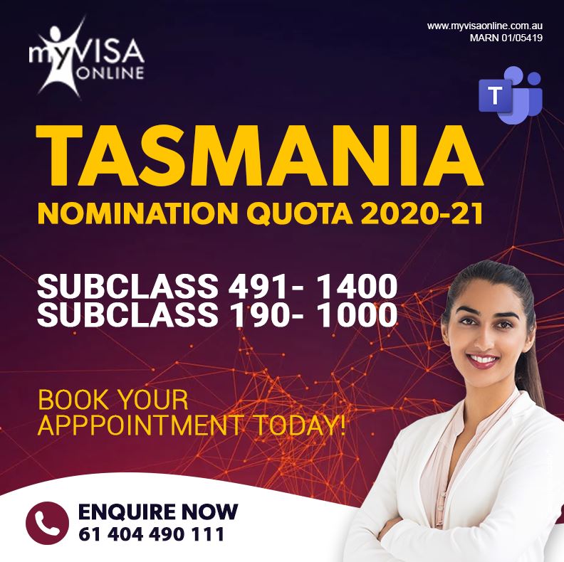 Tasmania Nomination quota for  2020 – 21