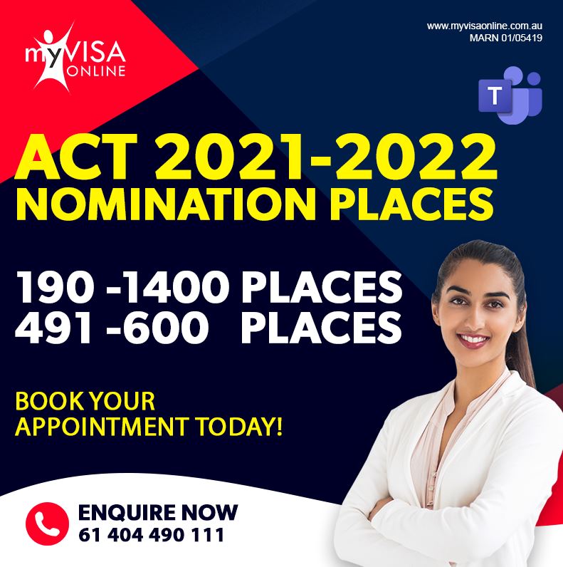Canberra Skilled Nomination for 2021-2022
