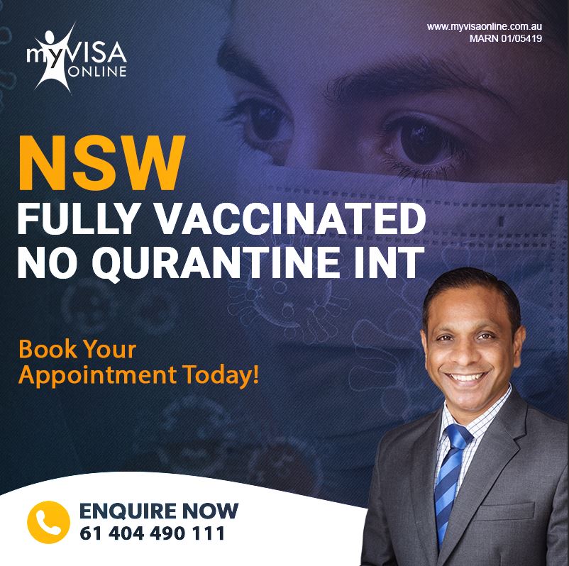 NSW Fully vaccinated No Quarantine International Travellers