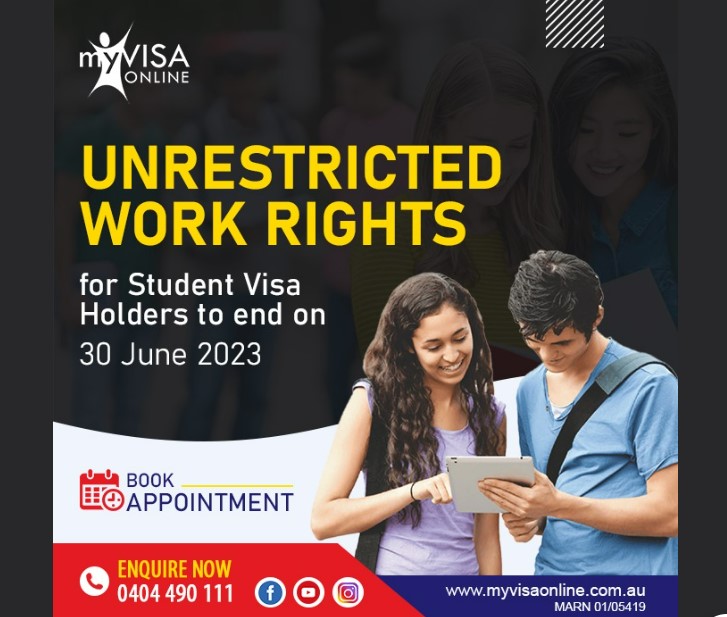 Unrestricted Work Rights End on 30 June 2023-Student Visa