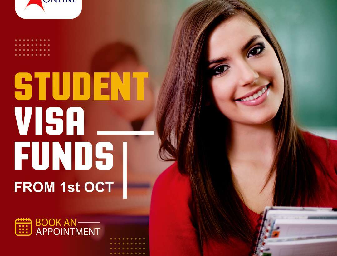 Student Visa Funds from 1st Oct