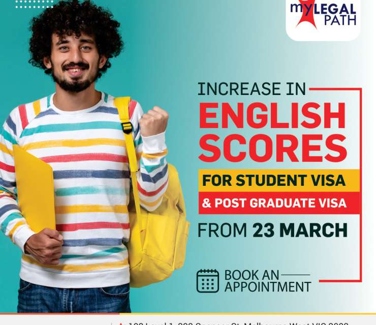 Increase in English scores for Student Visa and Post Graduate Visa from 23 March