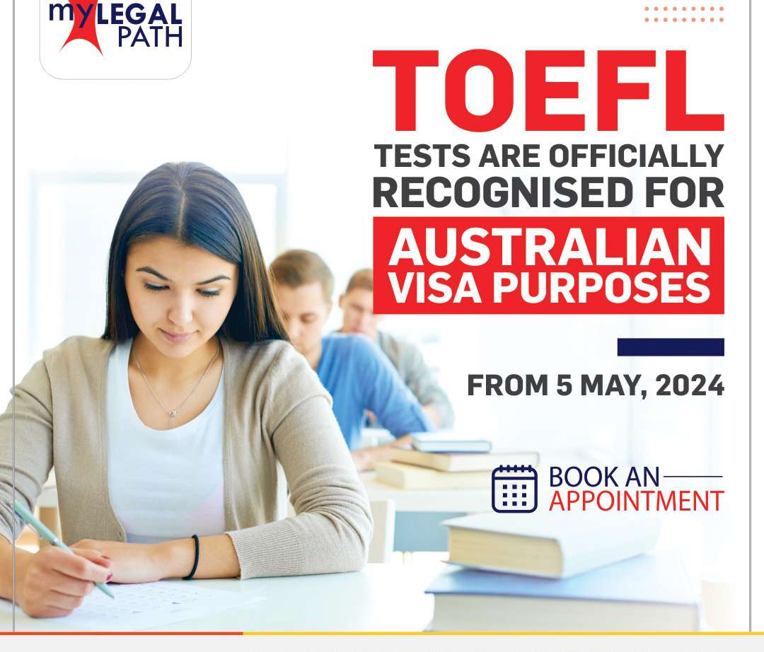 From May 5th, 2024, TOEFL tests are officially recognised for Australian visa purposes