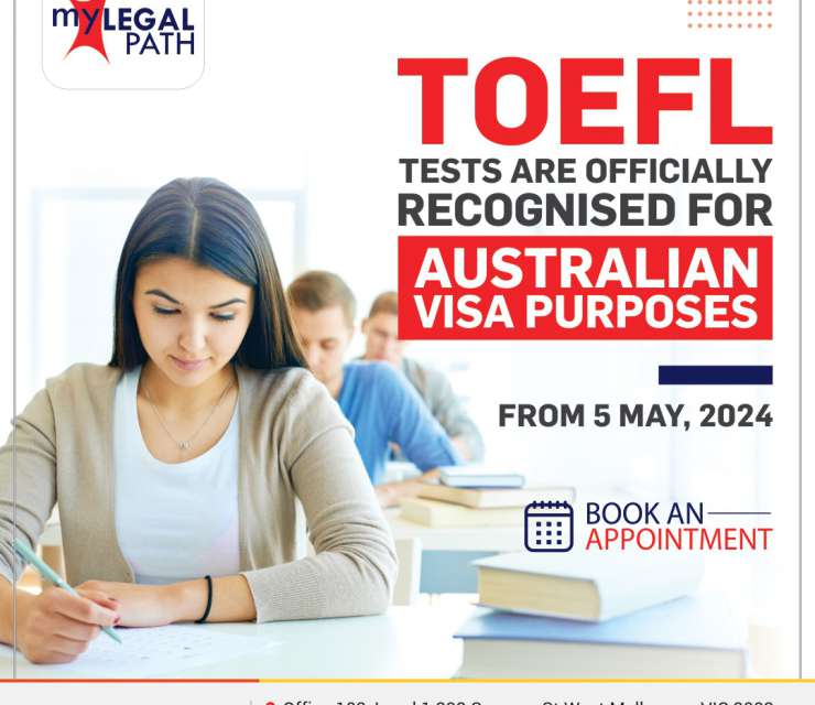 From May 5th, 2024, TOEFL tests are officially recognised for Australian visa purposes