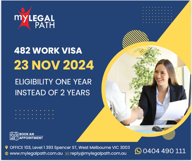 482 Work Visa 23 Nov 2024 Eligibility One year instead of 2 years